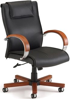 Picture of Apex Series Leather Executive Mid-Back Chair