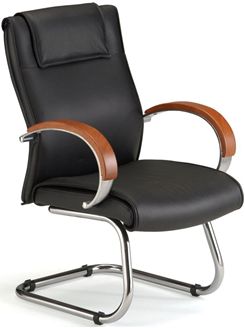Picture of Apex Series Leather Executive Mid-Back Guest Chair