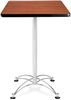 Picture of 24'' Square Chrome Base Cafe Table - Cherry