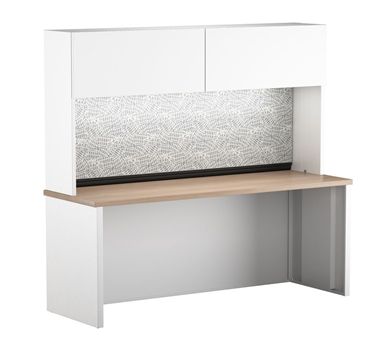 Picture of 24" x 54" Metal Desk Shell with Full Modesty with Closed Overhead Storage