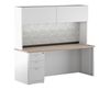 Picture of 24" x 72" Metal Desk Shell with Full Modesty with Closed Overhead Storage and Filing Pedesal