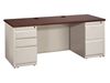 Picture of 24" X 60" Metal Office Desk with 2 Locking Filing Pedestals