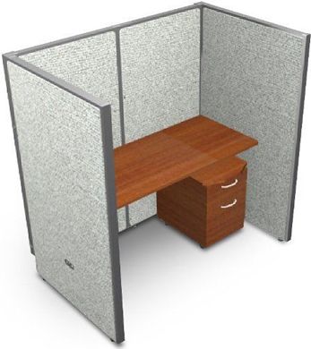 Picture of 60" Straight Cubicle Desk Workstation