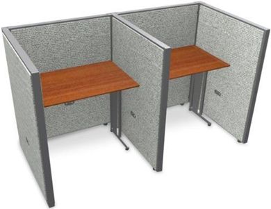 Picture of Cluster of 2 Cubicle 48 " Straight Desk Workstation