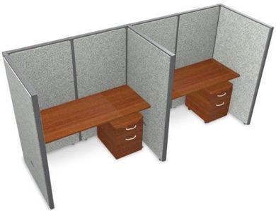 Picture of Cluster of 2 Cubicle 60" Straight Desk Workstation