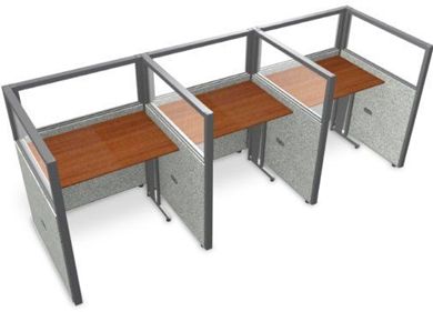 Picture of Cluster of 3 Cubicle 36" Straight Desk Workstation