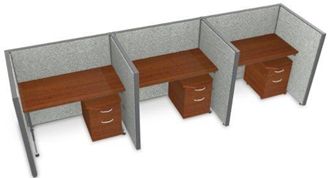 Picture of Cluster of 3 Cubicle 48 " Straight Desk Workstation