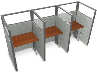 Picture of Cluster of 3 Cubicle 36" Straight Desk Workstation