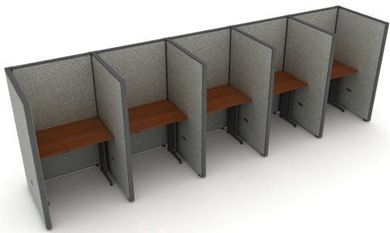 Picture of Cluster of 5 Cubicle 36" Straight Desk Workstation