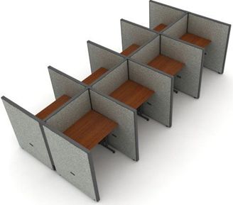 Picture of Cluster of 8 Cubicle 36" Straight Desk Workstation
