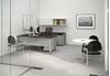 Picture of Metal U Shape Office Desk Workstation with Filing and Overhead Storage Hutch