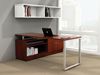 Picture of Contemporary L Shape Office Desk Workstation with Wall Mount Stroage