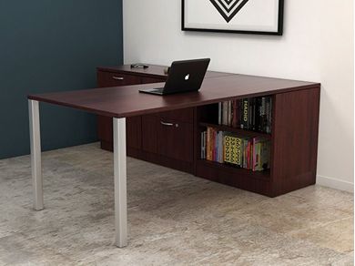 Picture of Contemporary 72" L Shape Office Desk Workstation