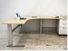 Picture of Height Adjustable Office Desk Workstation with Filing Cabinet