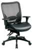 Picture of Breathable Mesh Back Chair with Layered Leather Seat Ergonomic Chair