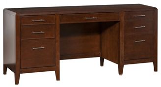 Picture of 68" Double Pedestal Kneespace Credenza