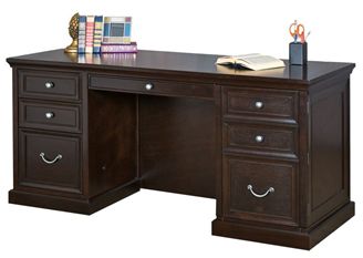 Picture of Traditional 68" Double Pedestal Kneespace Credenza