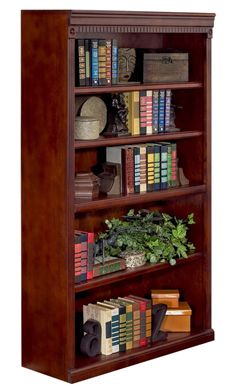 Picture of Transitional Veneer 60"W Five Shelf Open Bookcase