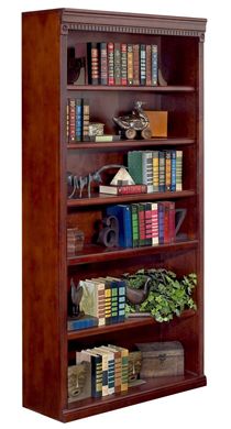 Picture of Transitional Veneer 72" Six Shelf Open Bookcase
