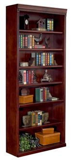 Picture of Transitional Veneer 84"H Seven Shelf Open Bookcase