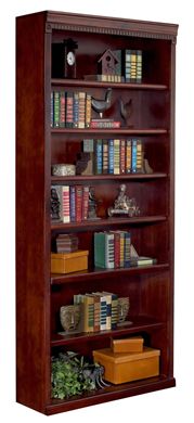 Picture of Transitional Veneer 84"H Seven Shelf Open Bookcase
