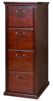 Picture of Transitional Veneer 4 Drawer Vertical File Storage