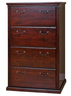 Picture of Transitional Veneer Four Drawer Lateral File Cabinet