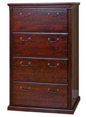 Picture of Transitional Veneer Four Drawer Lateral File Cabinet