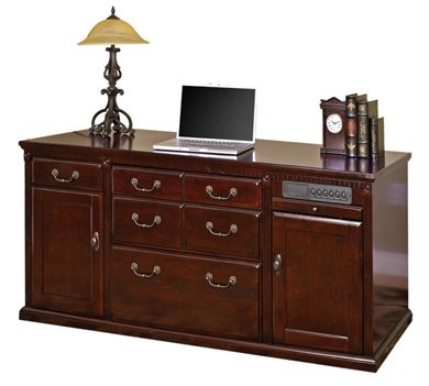 Picture of Transitional Veneer Storage Credenza with Filing