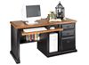 Picture of Hardwood Single Pedestal Computer Office Desk with CPU Storage
