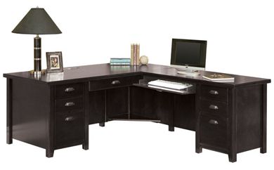 Picture of Modern Wood L Shape Office Desk Workstation, Right Hand Facing
