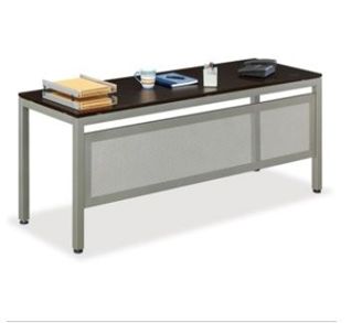Picture of Sleek Contemporary 24" x 72" Steel Base Laminate Table with Modesty