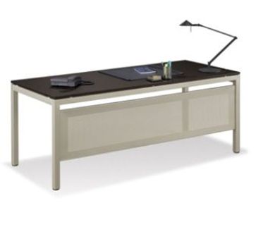 Picture of Sleek Contemporary 30" x 72" Steel Base Laminate Table with Modesty