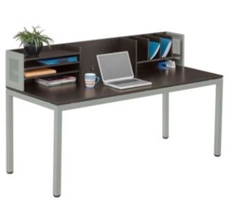 Picture of Sleek Contemporary 72" Table Desk with Organizer Hutch
