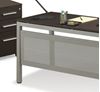 Picture of Sleek Contemporary 60" L Table Desk with Filing Cabinet and Low Bookcase