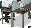 Picture of Sleek Contemporary 6 Person 60" L Shape Office Desk Workstation with Filing Pedestal