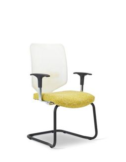 Picture of Mesh Back Sled Base Guest Arm Chair