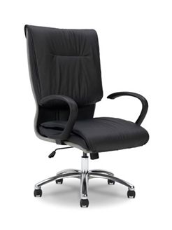 Picture of Pillow Top High Back Office Conference Chair with Aluminum Base