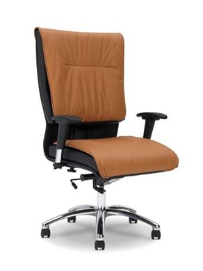 Picture of Pillow Top High Back Office Conference Chair with Aluminum Base