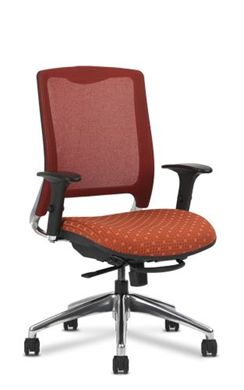 Picture of Slim Mesh High Back Office Task Swivel Chair with Aluminum Base