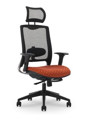 Picture of Air Mesh High Back Headrest Office Task Swivel Chair with Adjustable Arms