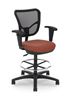 Picture of Air Mesh Office Task Petite Footring Stool Chair with Arms