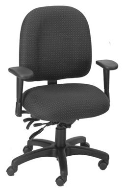 Picture of Office Task Multi Function Swivel Arm Chair with Adjustable Back