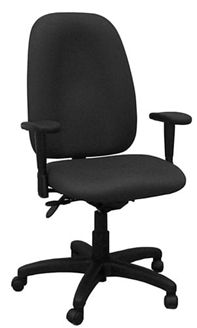 Picture of Office Task High Back Swivel Arm Chair with Adjustable Back