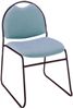 Picture of Sled Base Metal Frame Stack Chair with Padded Seat and Arms