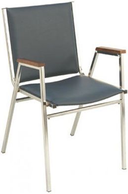 Picture of Metal Frame Stack Arm Chair with Padded Seat and Back