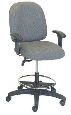 Picture of Office Task Mid Back Footring Drafting Stool Chair with Arms