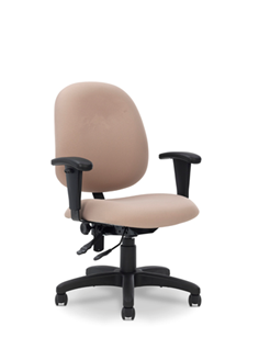 Picture of Comfortable Mid Back Office Task Swivel Chair with Adjustable Arms