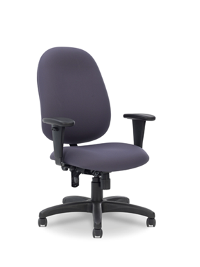 Picture of Comfortable High Back Office Task Swivel Chair with Adjustable Arms