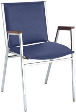 Picture of Metal Frame Stack Arm Chair with Padded Seat and Back